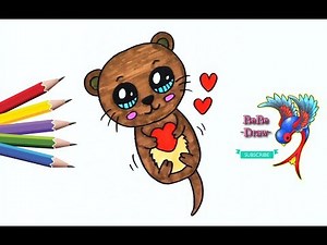 How to Draw a Cute Otter ✎ Drawing Animal