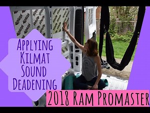 Applying Kilmat sound deadening material in Ram Promaster | VAN BUILD SERIES
