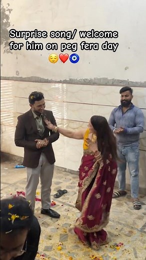 Surprise song for him peg fera🧿❤️ #newlymarried #surprisedance #bridedance #welcomesongdancevideo