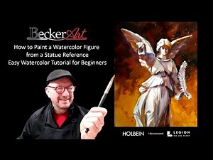 How to Paint a Watercolor Figure using a Statue Reference | Easy Watercolor Tutorial for Beginners