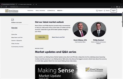 Looking for the latest economic insights? Check out our new Market Outlook page to get context and dig deeper into the state of the markets and economy. Learn more at: https://bit.ly/3TdMUS2 | First Citizens Bank