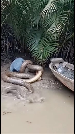 A snake-like object has grabbed the man #shorts