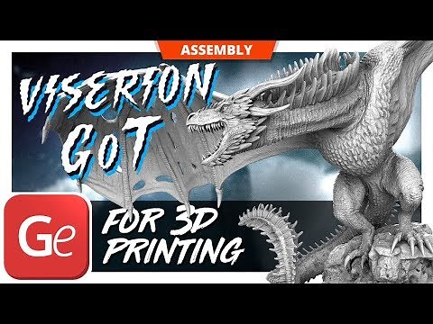 Viserion Ice Dragon 3D Printing Figurine | Assembly by Gambody