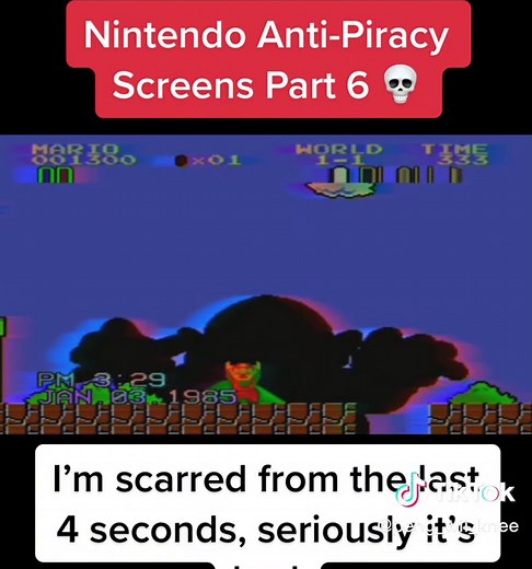 Credit to BetaMario on YouTube #mario #antipiracy #nintendo #scary #comment