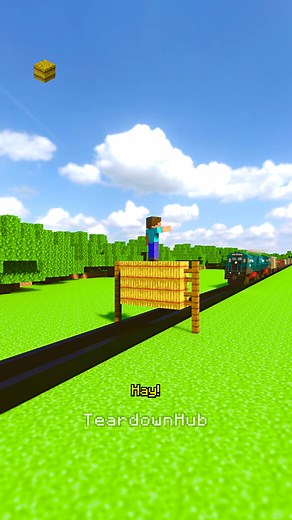 Train Vs Upgrading Blocks Challenge in Minecraft