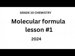 Grade 10 Chemistry Molecular Formula lesson #1 #grade10 #chemistry