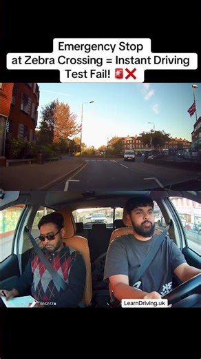 Emergency Stop at Zebra Crossing = Instant Driving Test Fail! 🚨❌