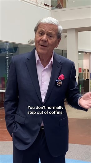 "I guess the most memorable thing for me was stepping out of a coffin when I did The Last Goodbye." In 'The Last Goodbye', Ray took on the ultimate question: what would your final farewell look like? Watch it now on SBS On Demand - https://bit.ly/4dPMw4v | SBS Australia