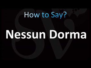 How to Pronounce Nessun Dorma (CORRECTLY!)