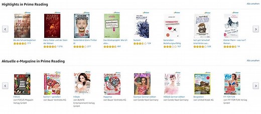 Amazon: Prime Reading freut Leseratten