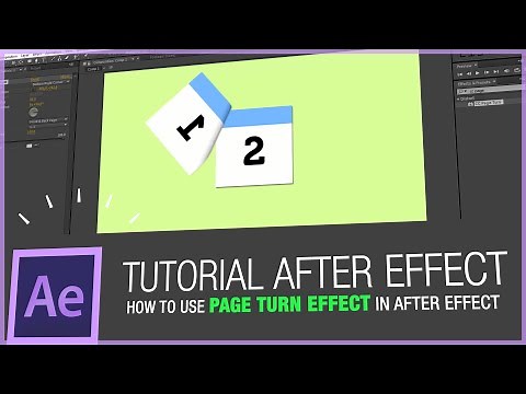 After Effects Tutorial - How to use page turn effect in after effect