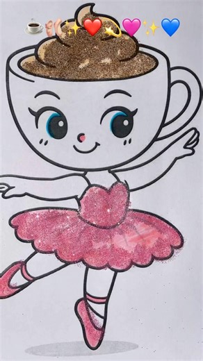 🩷Ballerina cappuccino #ballerinacappuccina #tralalerotralala #art #colors #glitter #glitterart