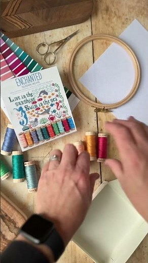 Introducing Susan Ache's 8th Aurifloss Set: Enchanted, for perfect summer stitching!