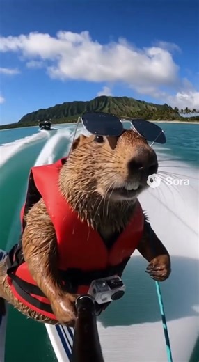 🦫 Gopher Water Skiing to Hip-Hop Beats 🎶 ~ Epic Animal Talent!