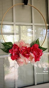2.1K views · 46 reactions | Simple yet beautiful hoop wreath! ❤️ #hoopwreath #diydoorhanger #simpleyetbeauful #doorhangersoftiktok #craftersoftiktok #floralwreath #diyfloraldecor #simplespringdecor #springdecor #cheerful #bright #handmade #doorwreath #floraldecor | Love Crafted Decor | Facebook