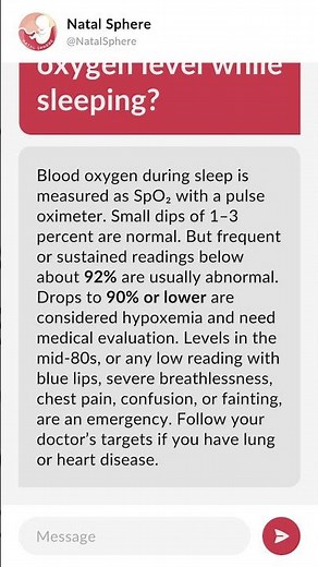What is a dangerously low oxygen level while sleeping?