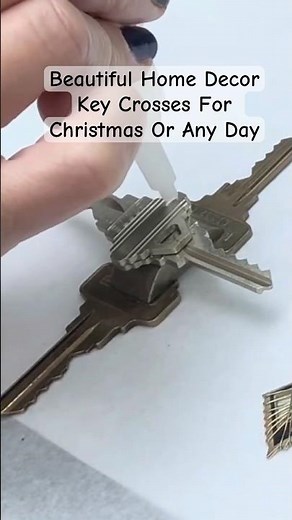DIY Key Crosses! #diyhomedecor #cross #shorts