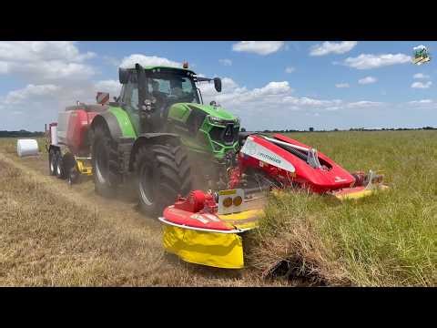 Making Hay in Florida | Mowing Baling Wrapping
