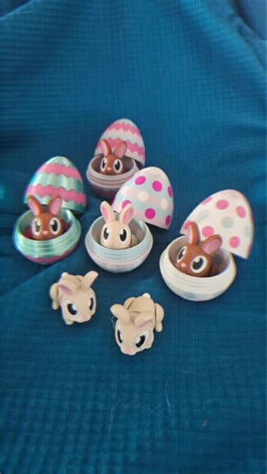 Colorful Easter Eggs with Adorable Mini Bunnies
