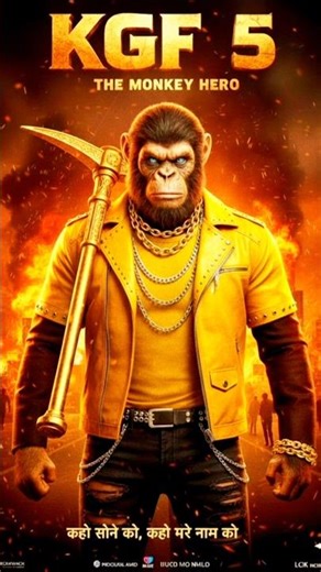 The Monkey Hero 😈 | KGF Inspired Short #ai #shorts