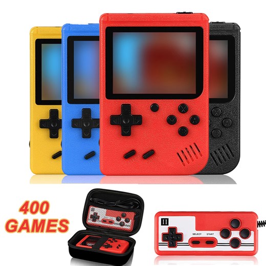 【Popular】 Built-in 400 FC Games with Portable Case Mini Retro Handheld Game Console 3.0 Inch LCD Screen Video Game Player Kids Boys Gift | Lazada.co.th