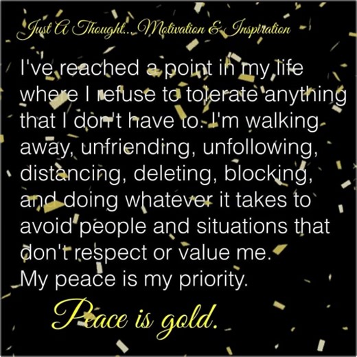 5.4K views · 75 reactions | Make peace a priority. | Just A Thought Motivation & Inspiration | Facebook