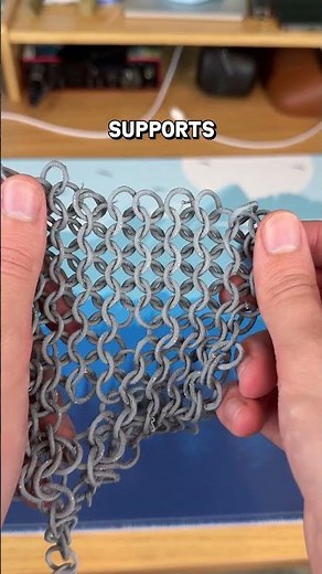 knife vs 3d printed chainmail