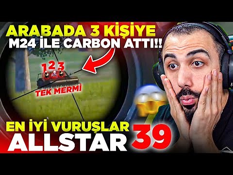 M24 İLE ARABADAKİ 3 KİŞİYE CARBON ATTI!! 😮 İMKANSIZ EN İYİ VURUŞLAR ALLSTAR #39 | PUBG MOBILE