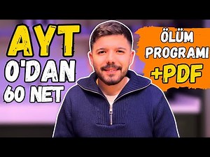 AYT 2 Ayda 0'dan +60 Net (Kanıtlı) | Ölüm Programı + PDF