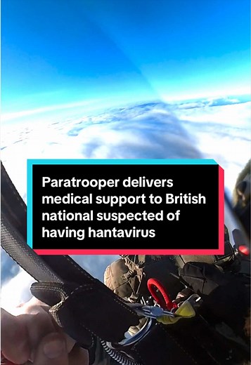 An army specialist team from the United Kingdom conducted a parachute operation on Saturday to deliver medical support to a British national suspected of having hantavirus in Tristan da Cunha, Britain’s most remote overseas territory. “With oxygen supplies on the island at a critical level, an airdrop with medical personnel was the only method of getting vital care to the patient in time,” U.K. Foreign Secretary Yvette Cooper said. #hantavirus #UnitedKingdom #TristandaCunha #parachute #paratroop