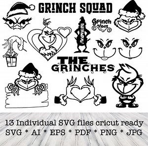 Grinch SVG Bundle, Cricut Cut Files (Digital Download)