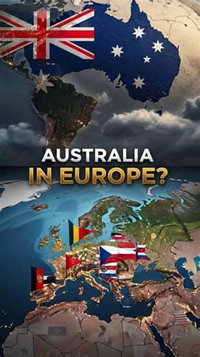 What If Australia Swapped Places With Europe? 🌏Europe Becomes the Largest Empty Continent!
