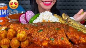 783K views · 13K reactions | Hello Friends, Welcome back to my video! Asmr Big Fish Curry, Fish Fry, Egg Curry, Chili, Onion, Rice Mukbang Massive Eating Sounds|| #HungryASMR If you like my videos, Please don't forget to FOLLOW my PAGE | Thanks to FACEBOOK! #asmr #mukbang #asmrmukbang #mukbangasmr #asmrchallenge | Hungry ASMR | Facebook