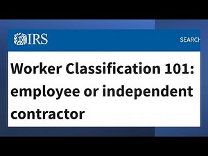 Worker Classification 101 employee or independent contractor