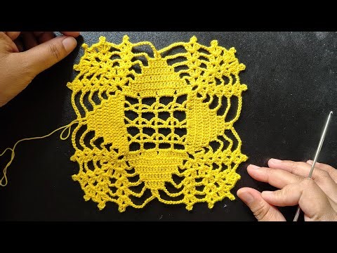 Amazing crochet motif pattern!! How to make a Multipurpose runner, table cloth, cushion cover etc 💛
