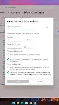 How to Create a Virtual Hard Disk on Windows 11 #windows #windows11 #youtubeshorts #shorts #pc
