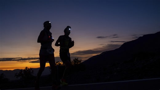 First runners reach the finish in the annual Death Valley ultramarathon called the world's toughest
