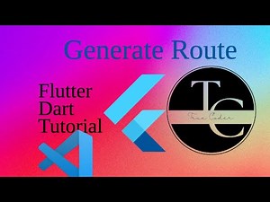 Flutter Generate Route Dynamically | Dart Flutter Tutorial | vscode
