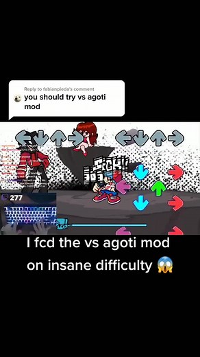 Reply to @fabianpieda I fcd the vs agoti mod on insane difficulty! this only took me 5 tries to do 🤯 #fridaynightfunkinmeme #fridaynightfunkin #fnf
