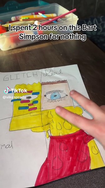 #bart #simpsons #bartsimpson #art #drawing #drip #glitch #real #normalart
