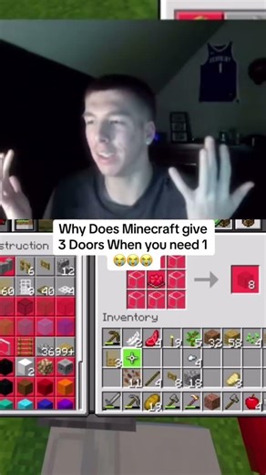Why Does Minecraft Give 3 Doors Instead Of 1 😭