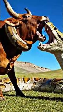 Shocking Rescue: Emergency Team Saves Cow From Giant Python Attack#EmergencyRescue #AnimalRescue