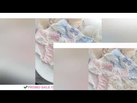 4XL Large Size Cute Lovely Sweety Milk Silk for Busty Women Bow Lolita Princess Style Cosplay Pantie