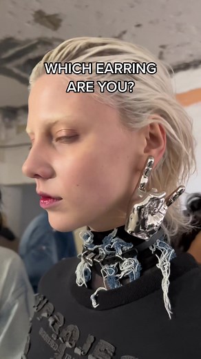 #YProject earrings ask 🤘 or 🖕? #ParisFashionWeek #ssense