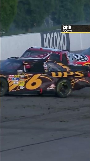 Kasey Kahne’s BIG crash at Pocono in 2010 😬 #crash #NASCAR #racing