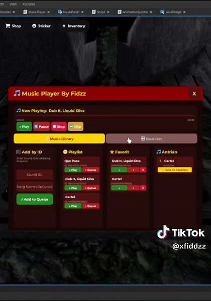 Musicplayer System sudah bisa auto play   Equalizer dan Spectrum visualizer #roblox #robloxfyp #robloxgames #robloxindonesia #robloxstudio