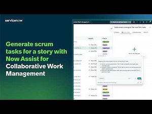 Generate scrum tasks for stories using Now Assist for CWM