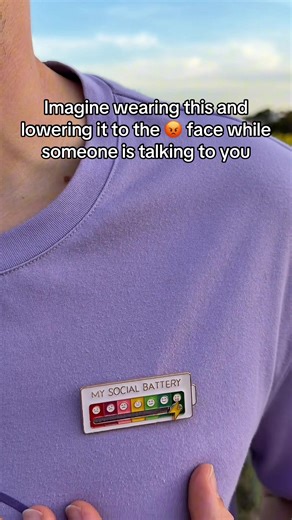 When you don’t feel like talking… this pin says it for you 😅 #socialbattery #introvert #introvertlife #socialanxiety #funn When your social battery hits 1%… and you don’t have the energy to tell people to leave you alone, this pin does it for you 😅 A fun and relatable pin that shows your social battery level without saying a word. Perfect for introverts, socially drained days, or adding a little humor to your everyday life. A funny pin designed to show your social battery level without speakin