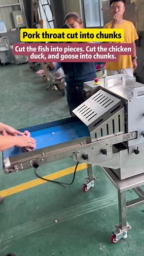 Pig's throat cutting, multi-functional cutting machine, cutting strips, cutting blocks, cutting chicken, duck, goose, fish, pork, crispy bone, one machine, multi-function, fast speed #Pig's Throat Bone Cutting Machine #Cutting Chicken Nuggets Machine #Cutting Fish Nuggets Machine