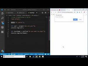 javascript.info The Modern JavaScript Tutorial 2.9 Interaction: alert, prompt, confirm methods